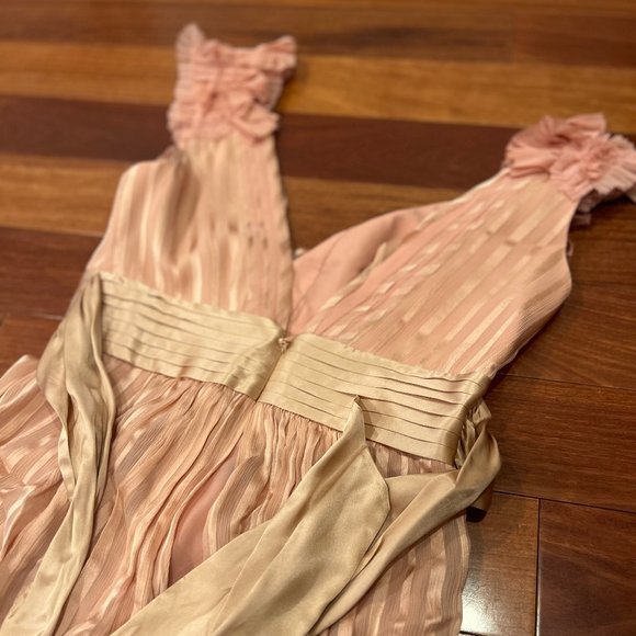 BCBGMAXAZRIA Cameo Torey V-Neck Long Dress - Picture 4 of 7